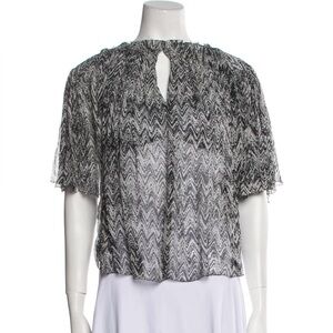 Isabel Marant Black and Gray silk top